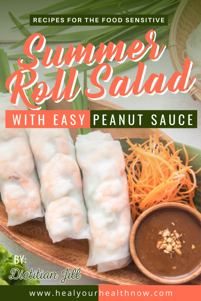 Summer Roll Salad with Easy Peanut Sauce